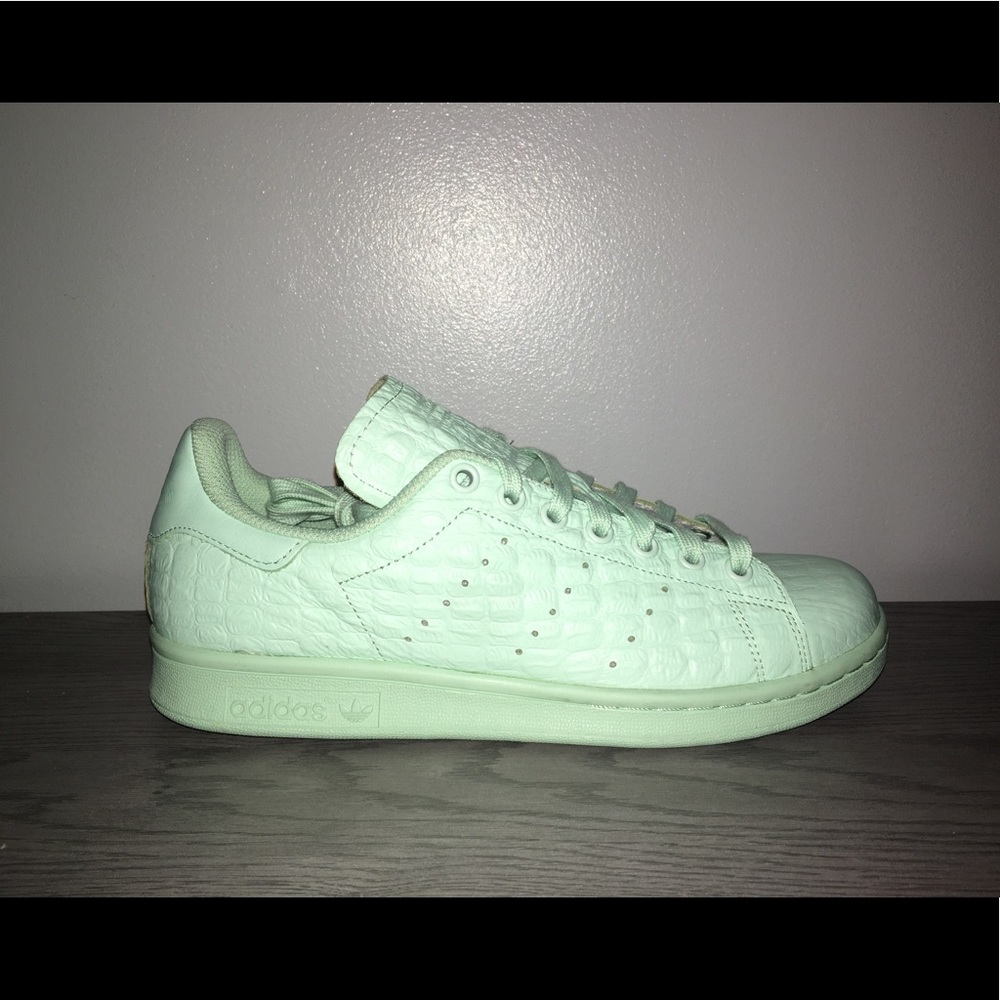 RARE Adidas Stan Smith Reptile Mint/Green Sz 8.5 - Picture 4 of 11
